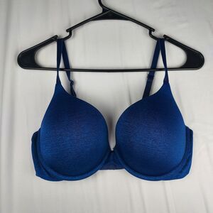 Victoria’s Secret Bra 36D Blue Perfect Coverage Padded Underwire Women’s